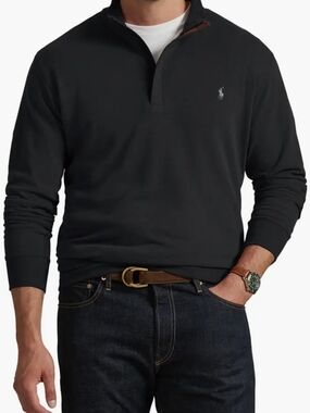 Polo by Ralph Lauren Men’s Black Quarter-Zip Pullover